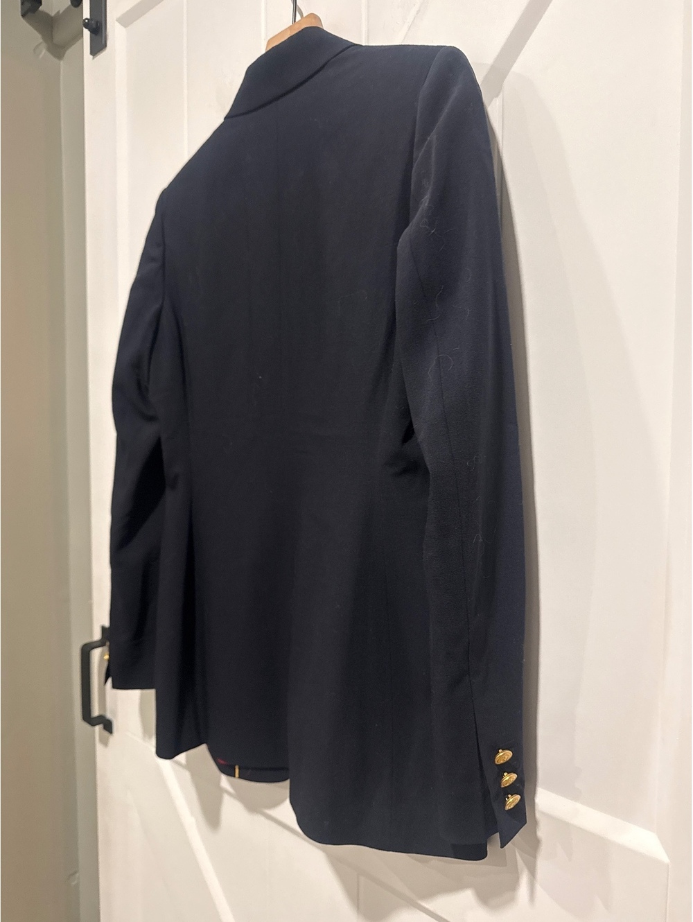 Vintage Tommy Hilfiger Women's Wool Blend Navy Blue "Schoolboy" Club Blazer, 4 - Picture 7 of 8